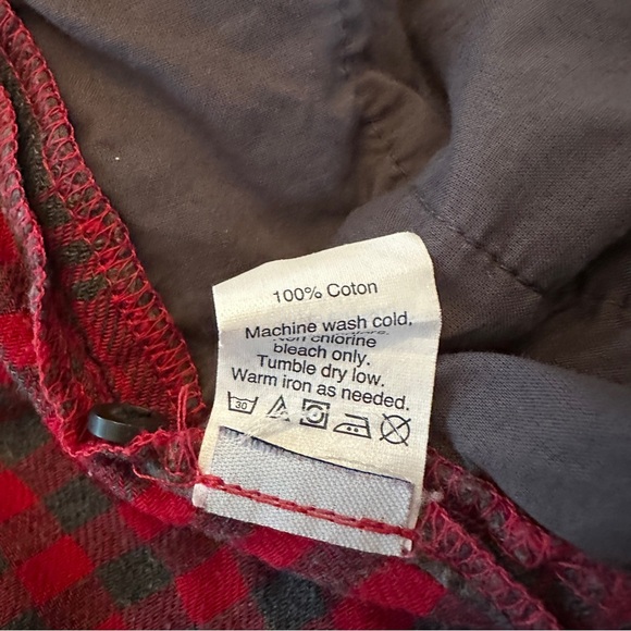 Madewell red gray flannel button down with pockets women XS Cotton - Picture 12 of 12